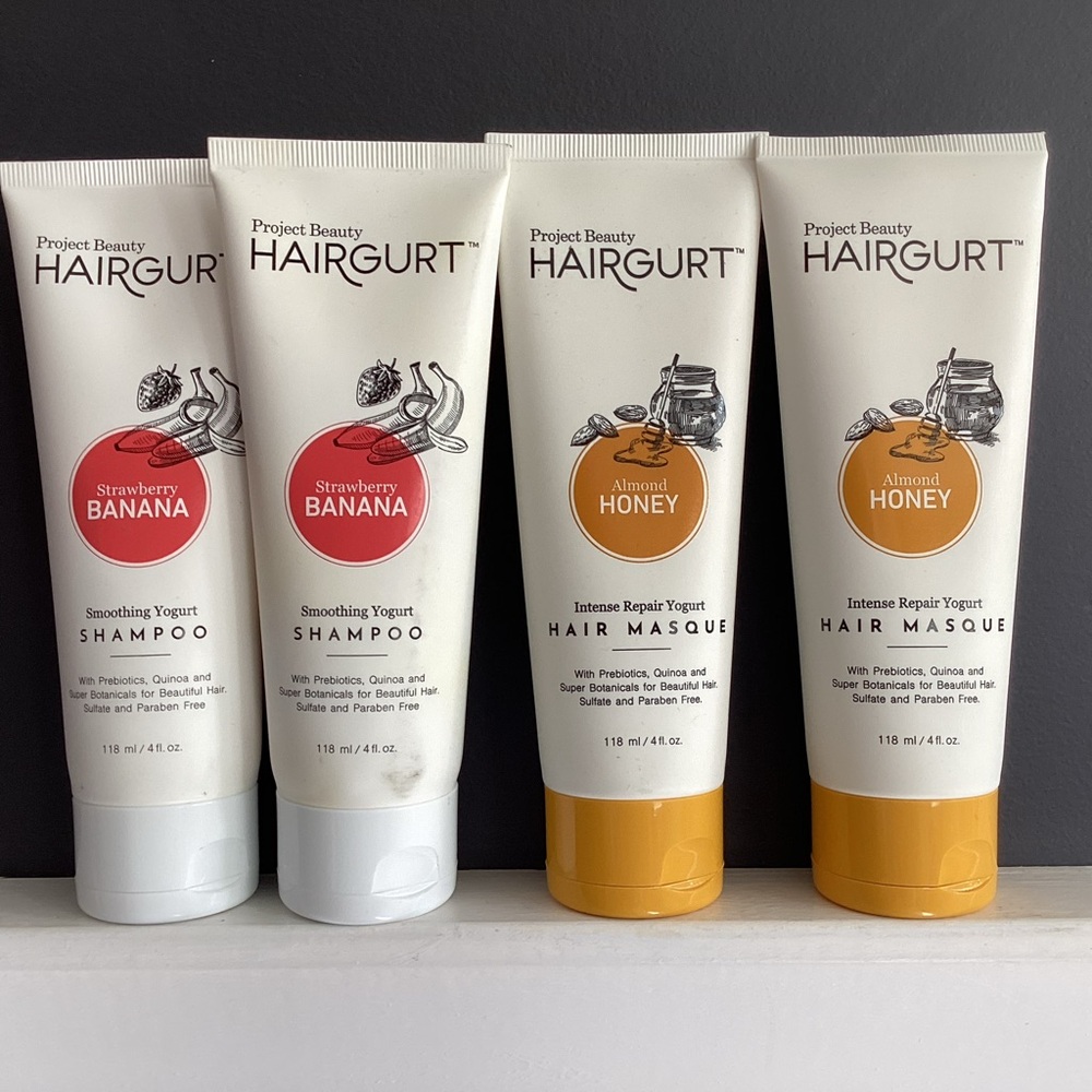 Project Beauty Hairgurt Strawberry Banana Shampoo & Almond Honey Conditioner Set